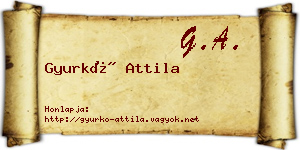 Gyurkó Attila névjegykártya