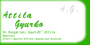 attila gyurko business card